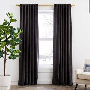 West Elm Cotton Velvet Curtains in Slate (set of 6 = $250; $85 per set of 2)